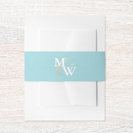 Elegant Zee Glass Monogram Gold Ampersand Wedding Uitnodigingen Wikkel