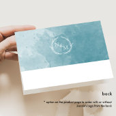 Elegant Zee Glass Monogram, Waterverf Wedding Bedankkaart