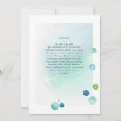 Elegant Zee Glass Waterverf Boho Wedding Kaart (Achterkant)