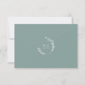Elegant Zee Green  Classic Wedding RSVP Kaartje (Achterkant)