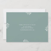 Elegant Zee Green Wedding  Save The Date (Achterkant)