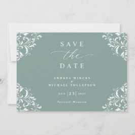 Elegant Zee Green Wedding  Save The Date