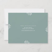 Elegant Zee Green Wedding  sparen de Datum Save The Date (Achterkant)