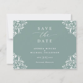 Elegant Zee Green Wedding  sparen de Datum Save The Date