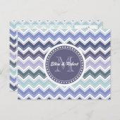 Elegant Zee Greens and Blues Chevron ZigZag Waves Briefkaart (Voorkant / Achterkant)