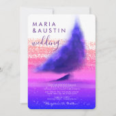 Elegant Zee Sailing Boat Ombre Waterverf Wedding Kaart (Voorkant)