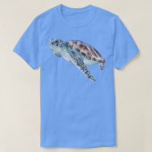 Elegant Zee schildpad Waterverf onder Zee Collec T-shirt (Design voorkant)
