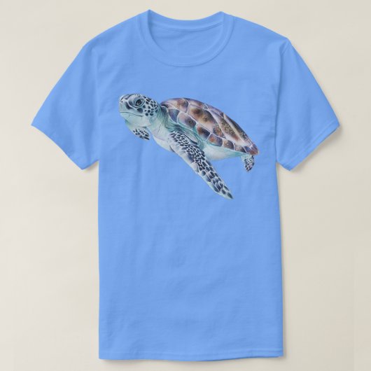 Elegant Zee schildpad Waterverf onder Zee Collec T-shirt (Design voorkant)