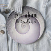 Elegant Zee Shell Classy Bruiden Vader Trouwen Ronde Button 6,0 Cm (In situ)