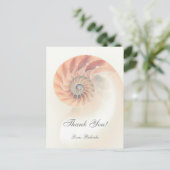 Elegant Zee Shell Dank u wel Briefkaart (Staand voorkant)