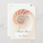 Elegant Zee Shell Dank u wel Briefkaart (Voorkant / Achterkant)