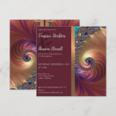 Elegant Zee Shell Fractal Wedding Invitation Kaart (Voorkant / Achterkant)