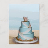 Elegant Zee Shell Wedding cake Briefkaart (Voorkant)