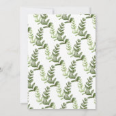 Elegant Zee Turtle Foliage Baby shower-uitnodiging (Achterkant)