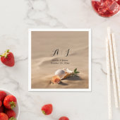 Elegant Zee Waves Zand Beach Bruiloft Servet (Insitu)