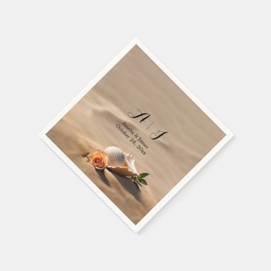 Elegant Zee Waves Zand Beach Bruiloft Servet (Hoek)