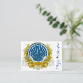 Elegant Zeeen Shell Visitekaartje (Staand voorkant)