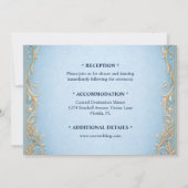Elegant zeepaard strand bruiloft thema enclosure kaart (Achterkant)