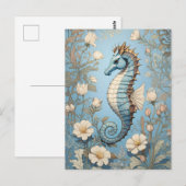 Elegant zeepaardje William Morris Geïnspireerd Briefkaart (Voorkant / Achterkant)