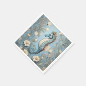 Elegant zeepaardje William Morris Geïnspireerd Servet (Hoek)