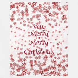 Elegant Zeer prettige kerstrode sneeuwvlokken Fleece Deken