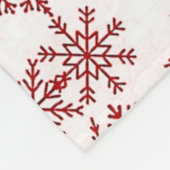 Elegant Zeer prettige kerstrode sneeuwvlokken Fleece Deken (Hoek)