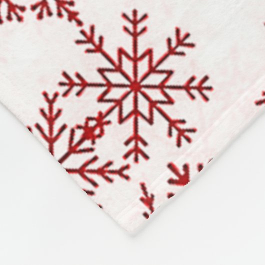 Elegant Zeer prettige kerstrode sneeuwvlokken Fleece Deken (Hoek)