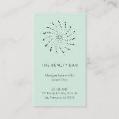 Elegant Zeevrucht Groen Abstract Bloemmodern Visitekaartje (Voorkant)