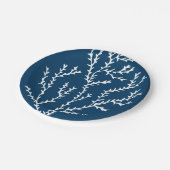 Elegant zeewierpatroon - Ocean Theme - Blauwgroen  Papieren Bordje (Gekanteld)