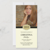 Elegant zegel Afstuderen aankondiging fotokaart (Voorkant)