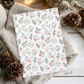 Elegant Zegeningen Script Foto Groen Kerstmis Feestdagenkaart