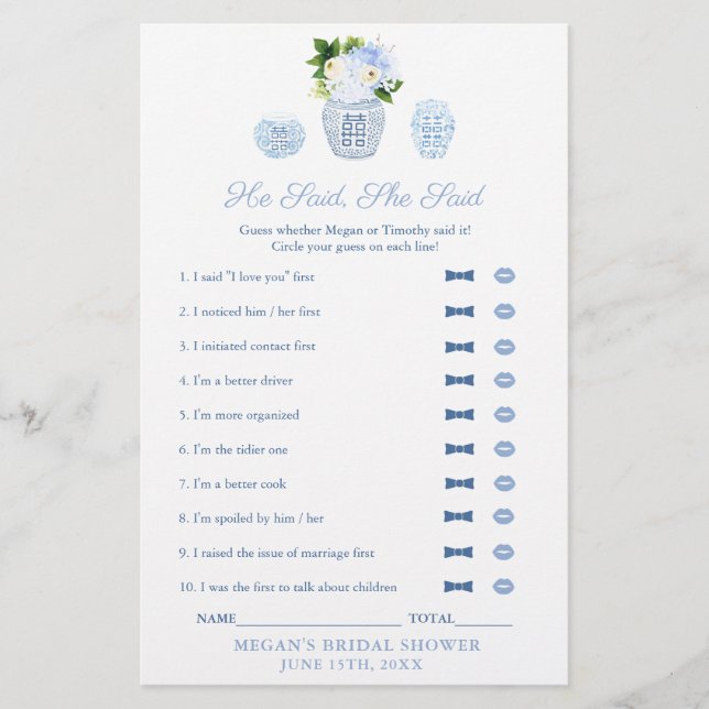 Elegant zei dat ze zei dat de Kaart van Vrijgezell (Voorkant)