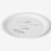 Elegant zei ze ja Vrijgezellenfeest Papieren Bordje (Gekanteld)