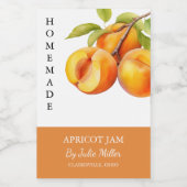 Elegant Zelfgemaakt Abrikozenjam Label Voedselcontainer Etiket (Enkel label)
