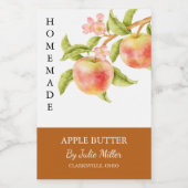 Elegant Zelfgemaakt Apple Butter Label Voedselcontainer Etiket (Enkel label)