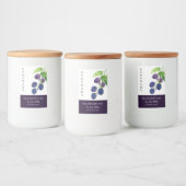 Elegant Zelfgemaakt BlackBerry Jam Label Voedselcontainer Etiket (Flessen)