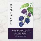 Elegant Zelfgemaakt BlackBerry Jam Label Voedselcontainer Etiket (Enkel label)