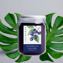Elegant Zelfgemaakt Blueberry Jam Label