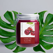 Elegant Zelfgemaakt Cherry Jam Label Voedselcontainer Etiket