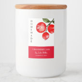 Elegant zelfgemaakt cranberryjam etiket (Voorkant)