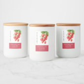 Elegant Zelfgemaakt Strawberry Jam Label Voedselcontainer Etiket (Flessen)