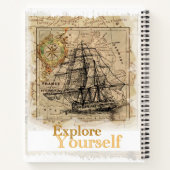 Elegant Zelfverbetering Quote Cool Sjabloon Top Notitieboek (Achterkant)