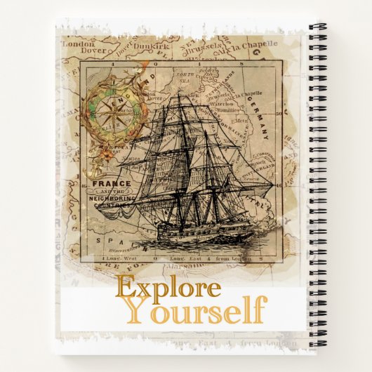 Elegant Zelfverbetering Quote Cool Sjabloon Top Notitieboek (Achterkant)