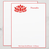 Elegant Zen Lotus Flower Yoga Meditation Red Parel (Voorkant / Achterkant)