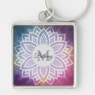 Elegant Zen Mandala Design Personalized Sleutelhanger