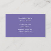 Elegant Zen Massage Two Side Visitekaartjes (Achterkant)
