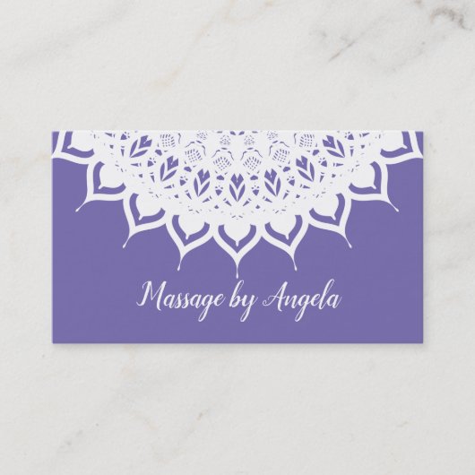 Elegant Zen Massage Two Side Visitekaartjes (Voorkant)