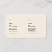 Elegant Zen Visitekaartje (Achterkant)