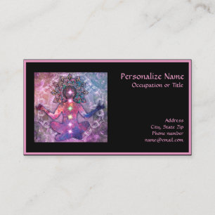Elegant Zen Yoga Lotus Meditation Chakra Visitekaartje