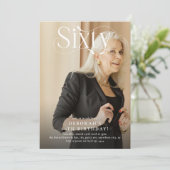 Elegant ZESTIG Foto 60ste Verjaardagsfeest Kaart (Staand voorkant)